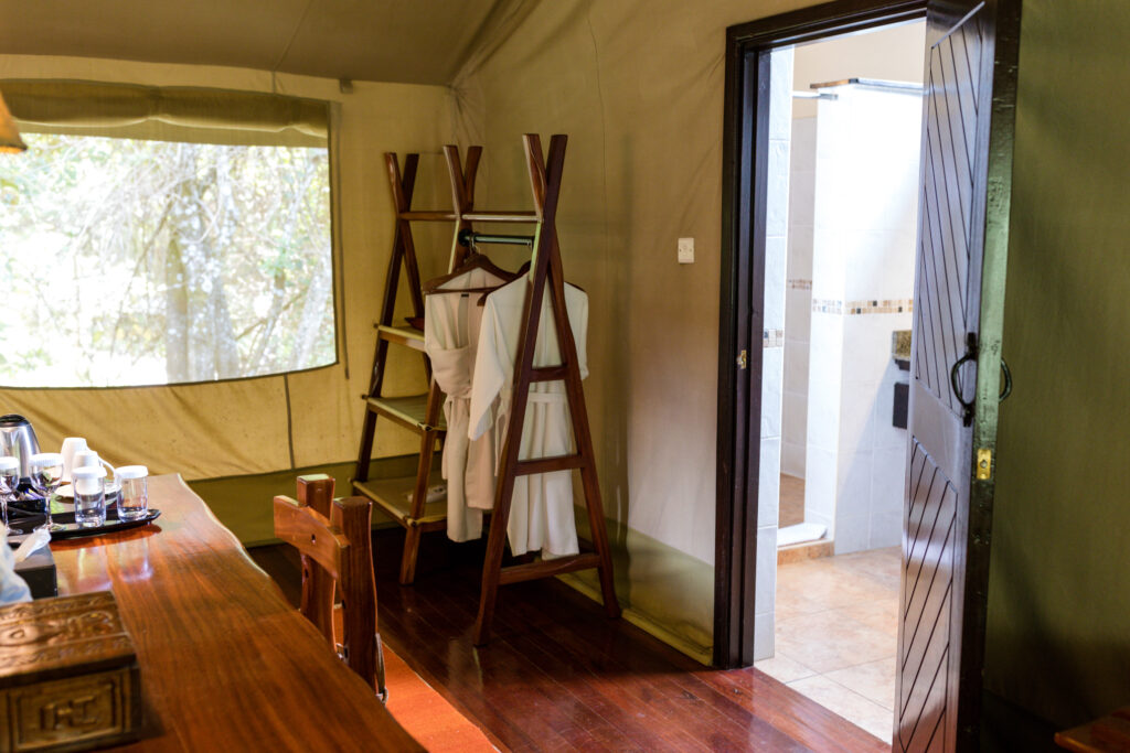 Interior of a luxury safari property in Kenya