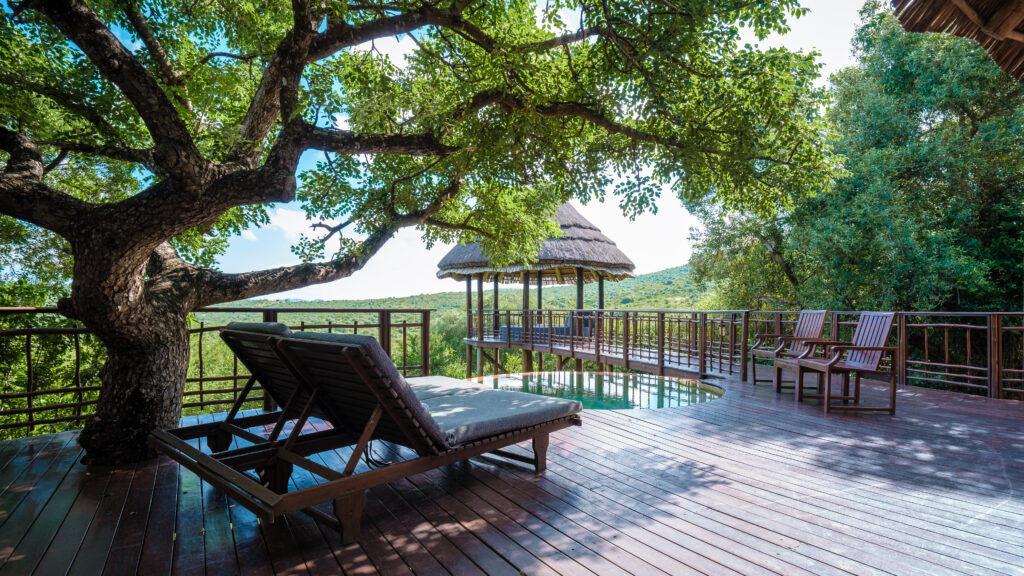 Luxury safari lodge in the South African bush